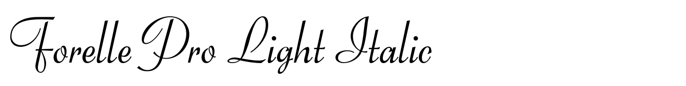 Forelle Pro Light Italic